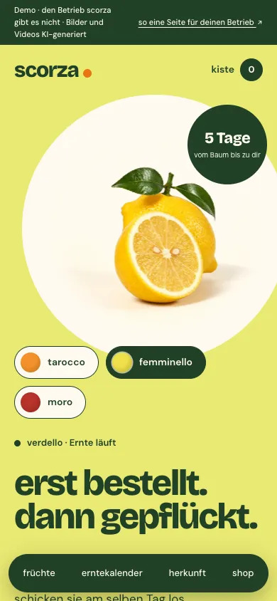 scorza auf dem Handy