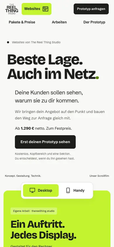 Websites auf dem Handy