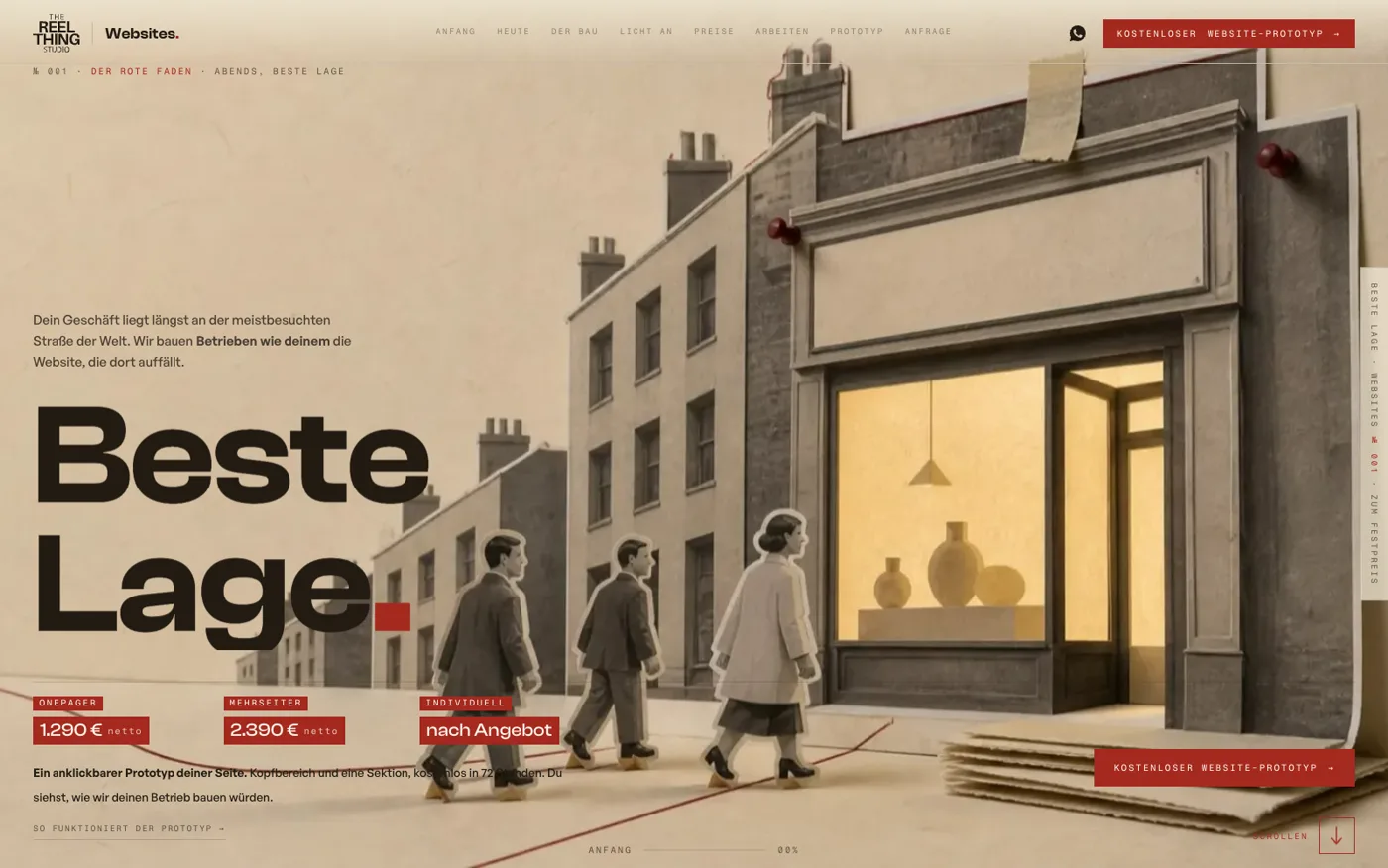 Websites von The Reel Thing Studio — Pakete und Preise