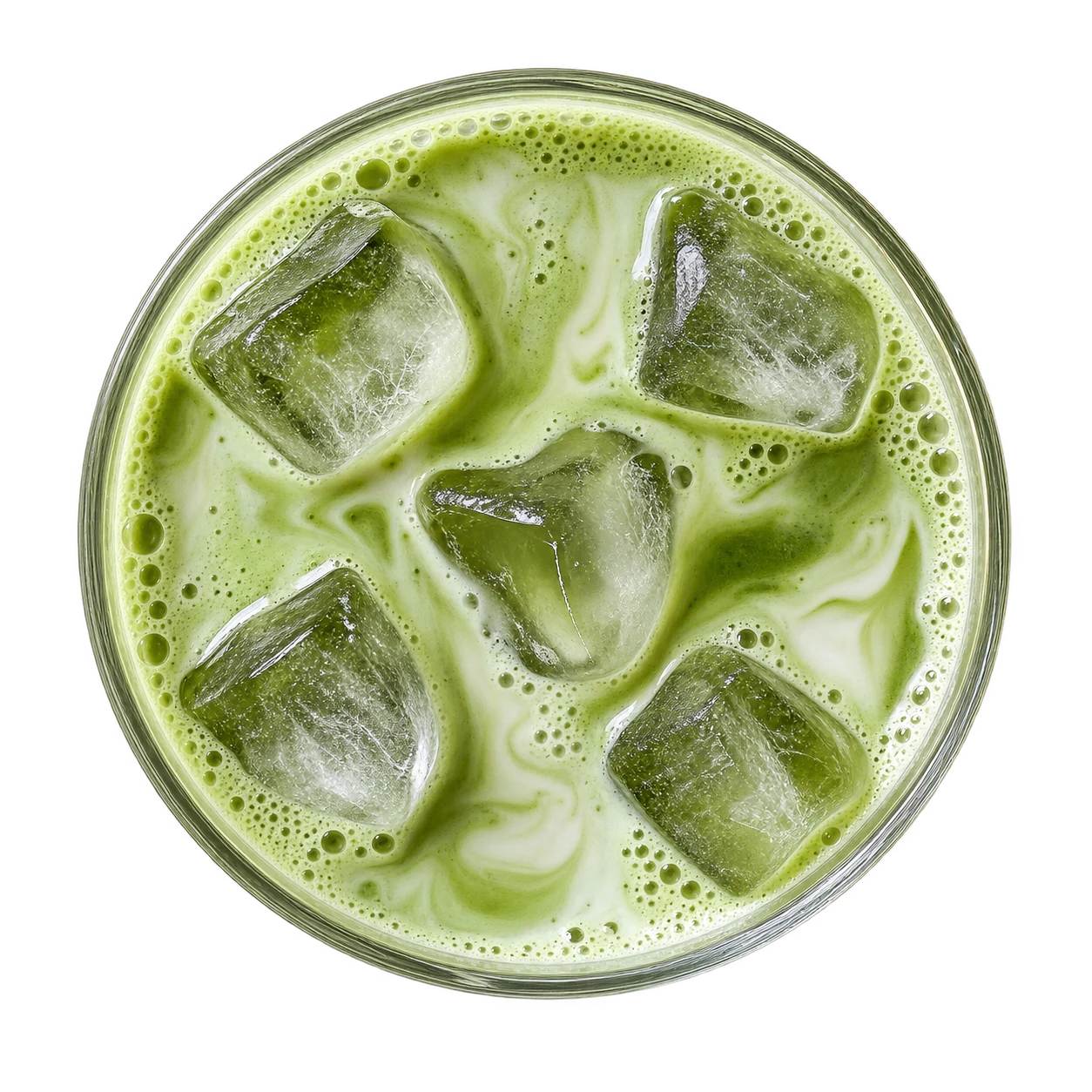 Matcha von oben – Bildkonzept